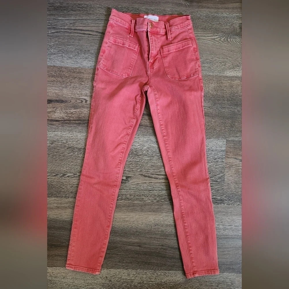FRAME RED SKINNY JEANS